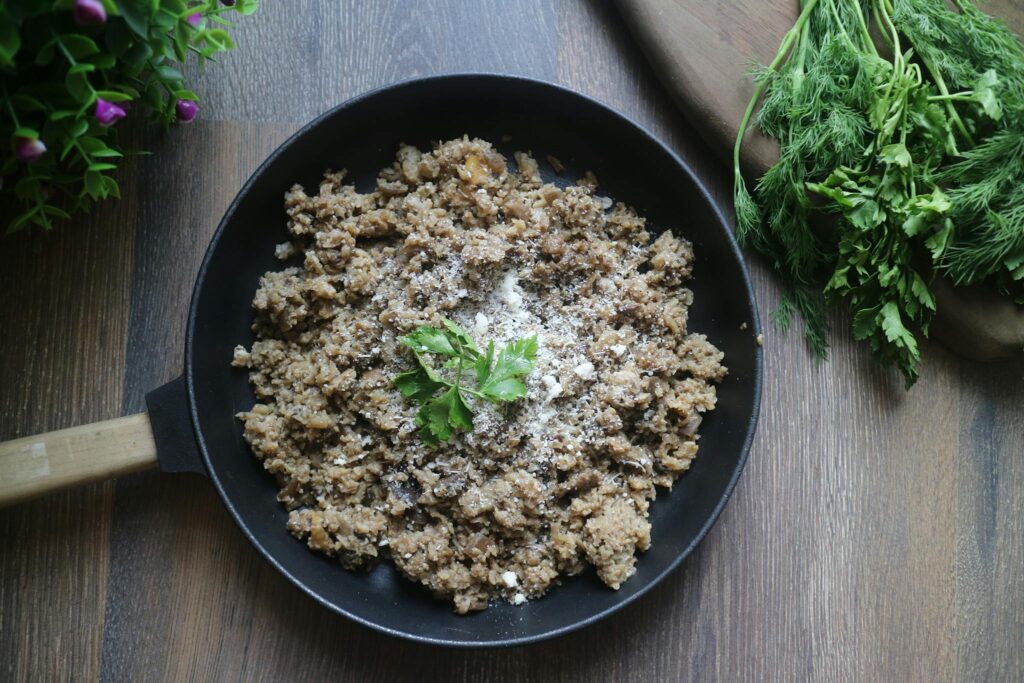 Delicious cauliflower rice dish garnished with fresh herbs, perfect for keto diets.